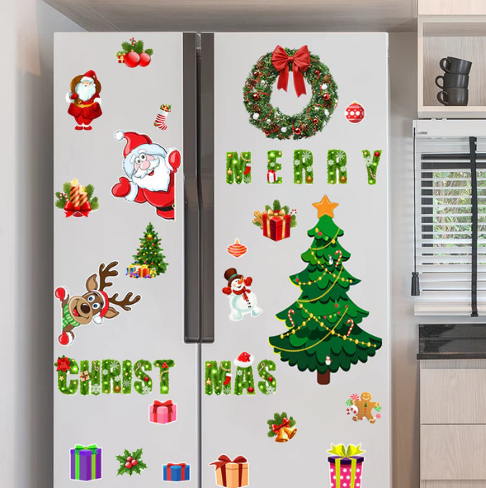 🎅🎄 Коледни 3D Картинени Магнитни Стикери