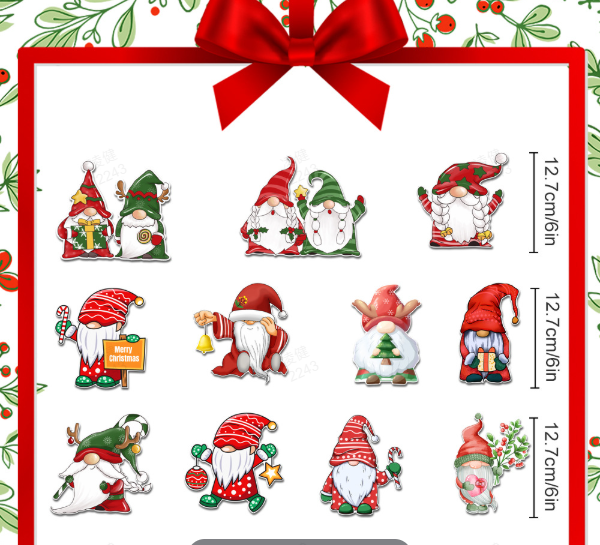 🎅🎄 Коледни 3D Картинени Магнитни Стикери