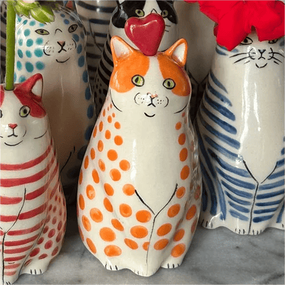 🐱💝Ваза „Полка дот котка“