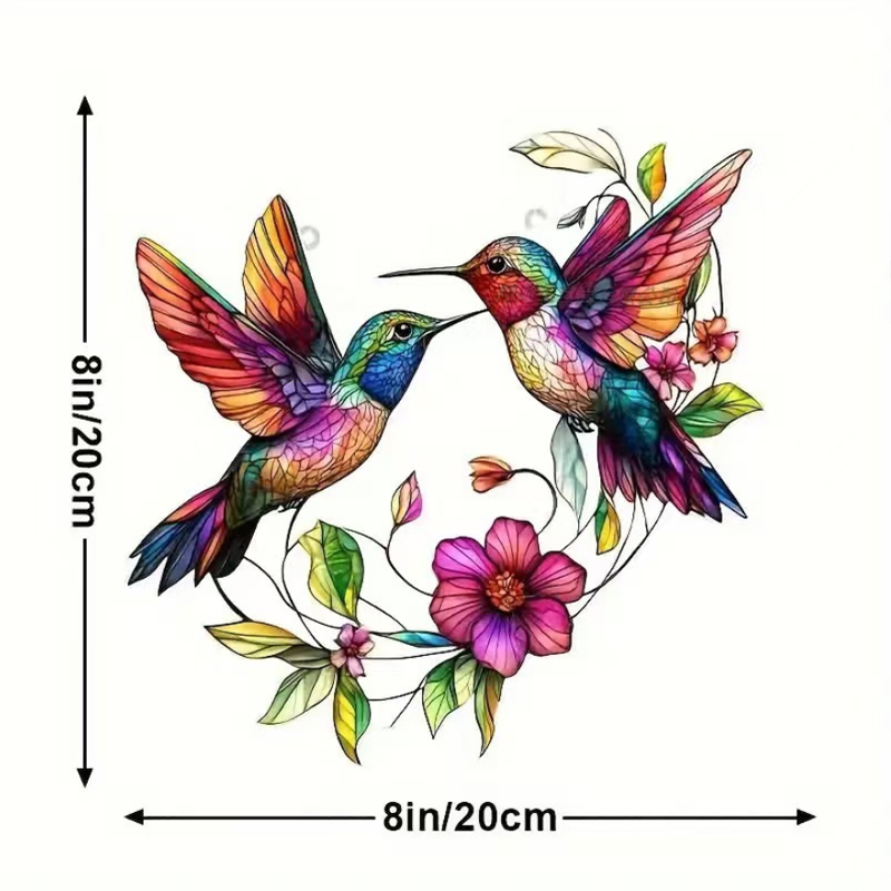 🦜Витраж птица прозорец виси