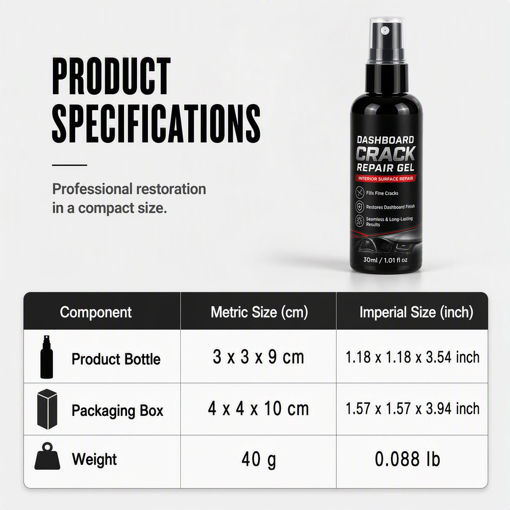 🚗✨ Car Dashboard Crack Repair Gel – Fill & Restore Worn Interior Surfaces