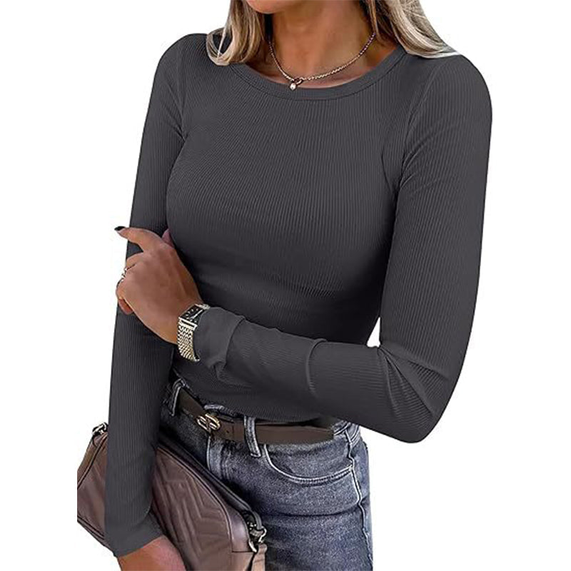 ⏳LAST DAY SALE ONLY£11.99!!⭐🧶 Ribbed Texture, Easy Everyday Fit | Women's Classic Crew-Neck Knit Top