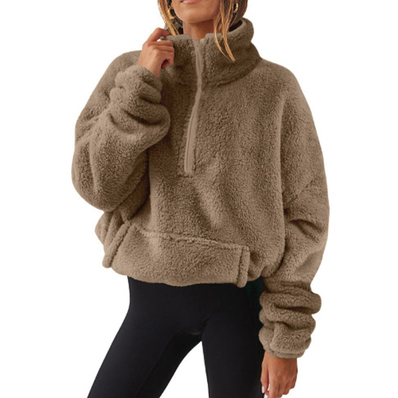 Women's Warm Cozy Half Zip Sweatshirt
