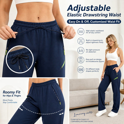 ☁️All-Day Comfort, One Pair Endless Outfits👖 Women's Cargo Trousers – Elastic Drawstring Waist & Relaxed Straight Leg | Perfect for Office, Weekend Errands & Outdoors, Easy to Style ✨