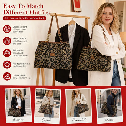 🎁2026 New Arrivals💥Last Day Sale 50% Off💥Large Capacity Tote Bag with Leopard Print