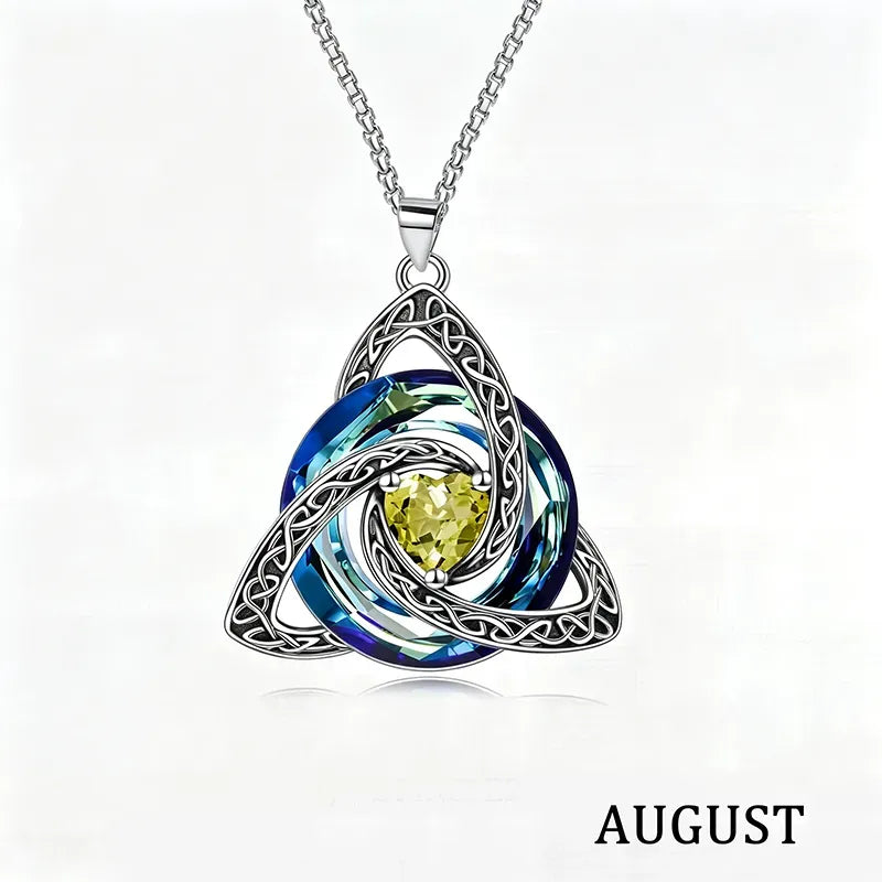 🌲Xmas Hot Sales - 50% off💝Birthstone Celtic Knot Necklace for Women