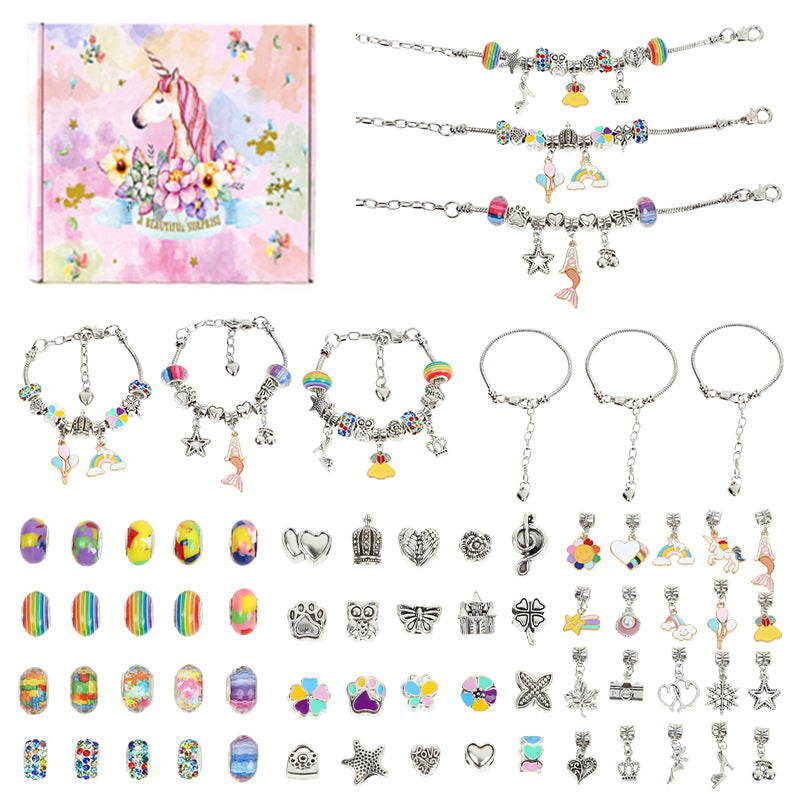 🎁 Charm Bracelet Making Kit - Includes Beads & Tools, Creative Fun for Kids/Adults, Perfect Gift Idea 👧📦
