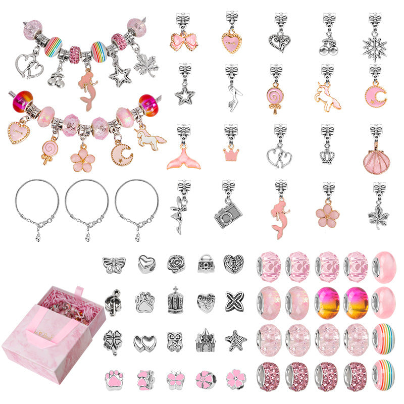🎁 Charm Bracelet Making Kit - Includes Beads & Tools, Creative Fun for Kids/Adults, Perfect Gift Idea 👧📦
