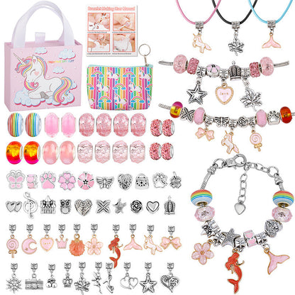 🎁 Charm Bracelet Making Kit - Includes Beads & Tools, Creative Fun for Kids/Adults, Perfect Gift Idea 👧📦