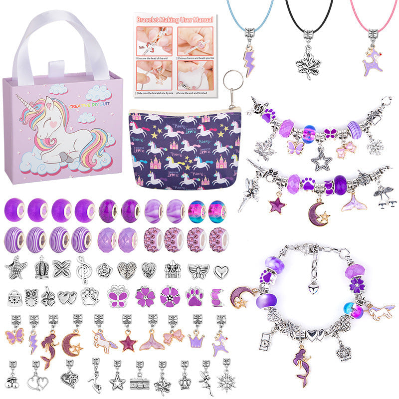 🎁 Charm Bracelet Making Kit - Includes Beads & Tools, Creative Fun for Kids/Adults, Perfect Gift Idea 👧📦