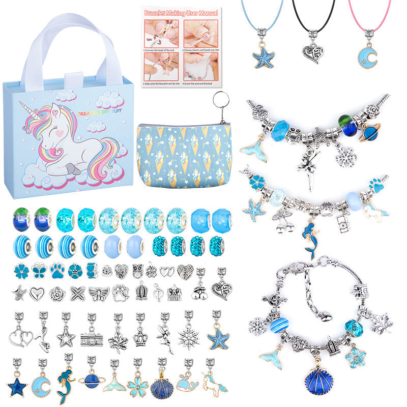 🎁 Charm Bracelet Making Kit - Includes Beads & Tools, Creative Fun for Kids/Adults, Perfect Gift Idea 👧📦
