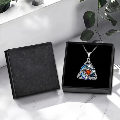 🌲Xmas Hot Sales - 50% off💝Birthstone Celtic Knot Necklace for Women