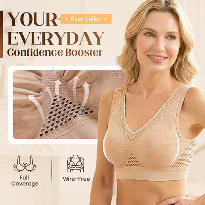 ✨ 1+1 FREE! 💕 2-Pack Pure Cotton Comfort Bras – Soft Support, No Buttons, All-Day Comfort 🌸