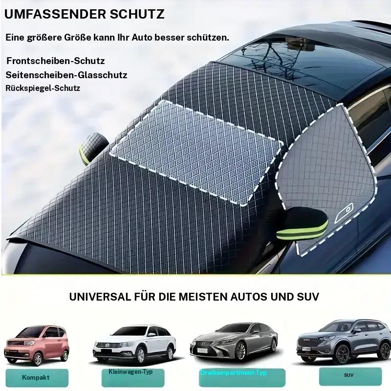 🚗✨Windschutzscheiben-Schutz – Magnetisch, Oxford-Stoff, Frost- & Schneeschutz