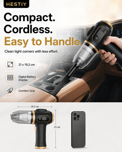 🚗 Cordless 4-in-1 Car Vacuum – 12000Pa Suction 💨