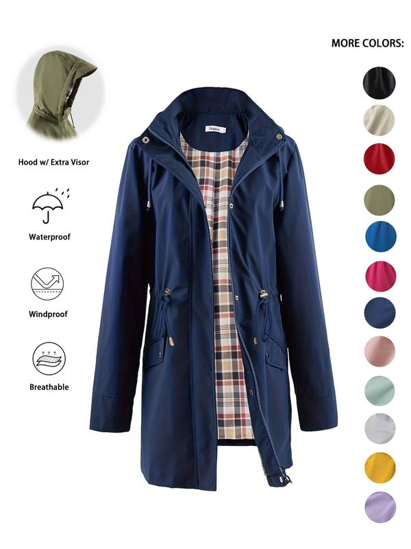 🔥This Week's Special Price:£25.99!!🧥💦Womens Chic. Lightweight. Waterproof Jacket🍃-Unleash Style and Durability in Any Storm!4