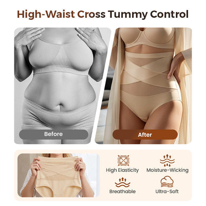 🩲 Plus-Size High-Waist Tummy Control Panties | Seamless Comfort, Confidence All Day ✨