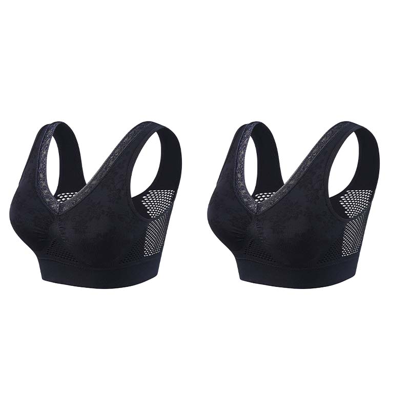 ✨ 1+1 FREE! 💕 2-Pack Pure Cotton Comfort Bras – Soft Support, No Buttons, All-Day Comfort 🌸