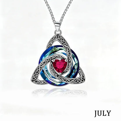 🌲Xmas Hot Sales - 50% off💝Birthstone Celtic Knot Necklace for Women