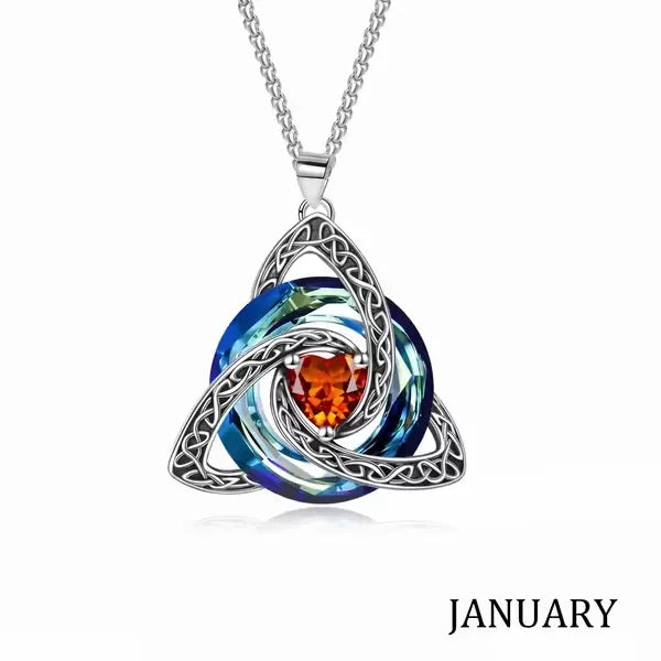 🌲Xmas Hot Sales - 50% off💝Birthstone Celtic Knot Necklace for Women