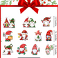 🎅🎄 Коледни 3D Картинени Магнитни Стикери