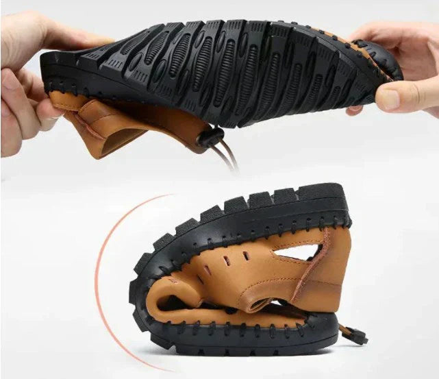 🔥Кожени сандали Aviator с увит пръст👞