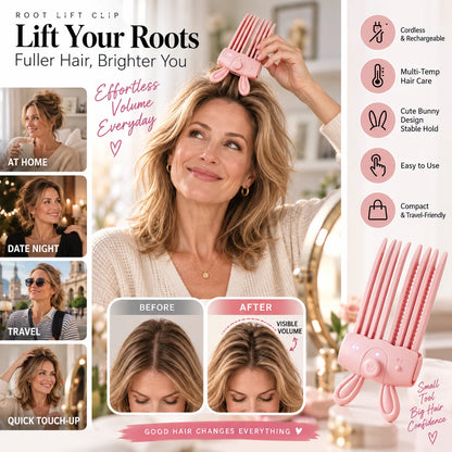 💇‍♀️✨Rechargeable Hair Root Volumizing Clip – Lifts Roots, Adds Volume, Portable & Easy to Use