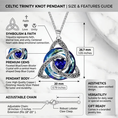 🌲Xmas Hot Sales - 50% off💝Birthstone Celtic Knot Necklace for Women