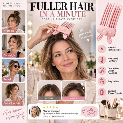 💇‍♀️✨Rechargeable Hair Root Volumizing Clip – Lifts Roots, Adds Volume, Portable & Easy to Use