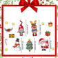 🎅🎄 Коледни 3D Картинени Магнитни Стикери