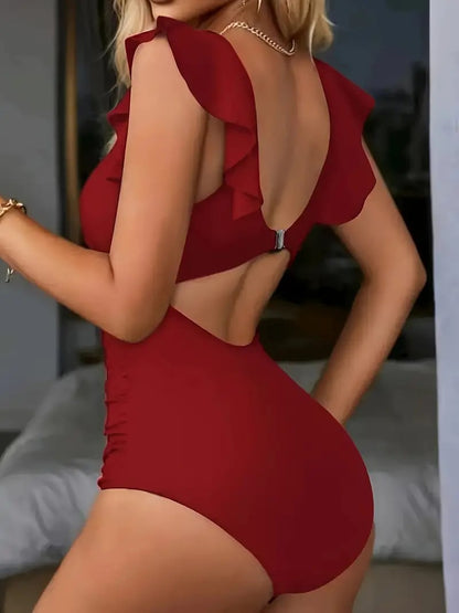 🎁ОГРАНИЧЕНА ГОРЕЩА ПРОДАЖБА - 40% ОТСТЪПКА👗Секси бански с волани 😍