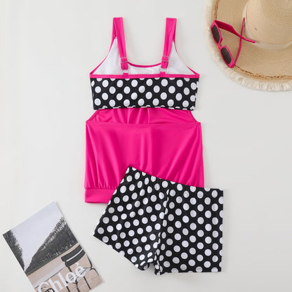 👙Дамски бански костюм от две части на точки✨
