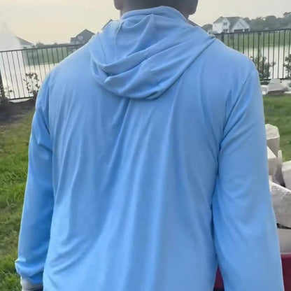 🥳SUMMER HOT SALE🥳💞50K+ SOLD!💥50% OFF! 🔥 Men's Lightweight Quick-Dry UV Protection Hoodie – Built-in Face Cover, 4-Way Stretch & Sweat-Wicking 💨