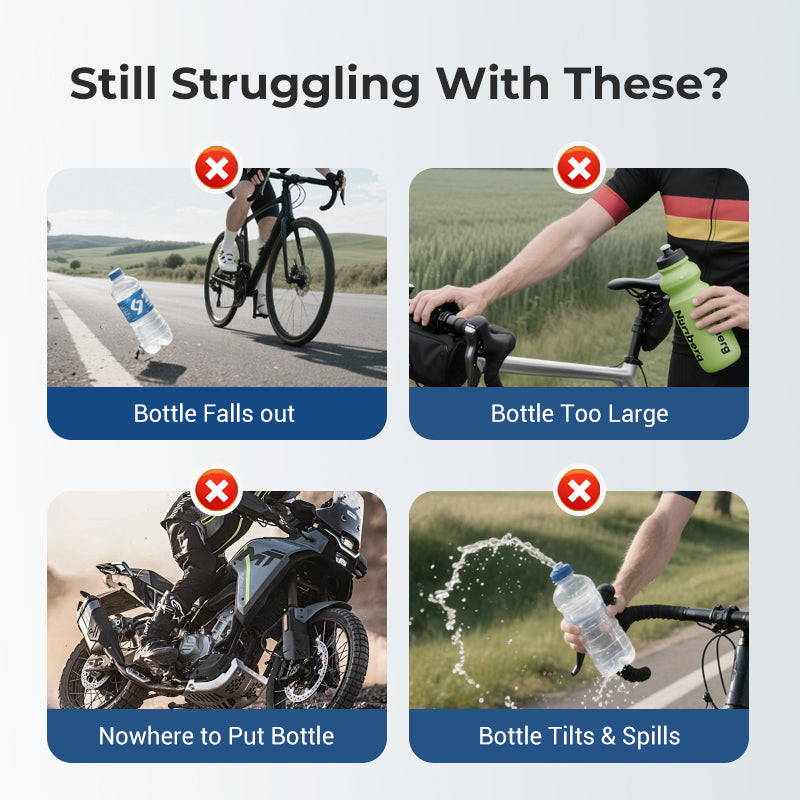 🚲✨Cycling Bottle Holder + Cleaning Brush – Universal & Secure
