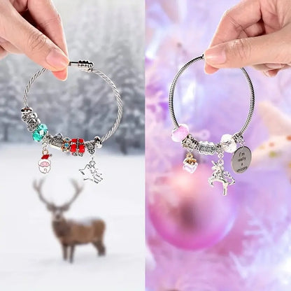 🎁 Charm Bracelet Making Kit - Includes Beads & Tools, Creative Fun for Kids/Adults, Perfect Gift Idea 👧📦