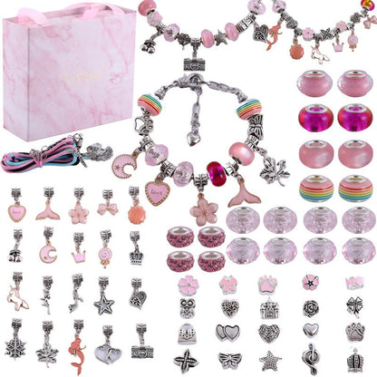🎁 Charm Bracelet Making Kit - Includes Beads & Tools, Creative Fun for Kids/Adults, Perfect Gift Idea 👧📦