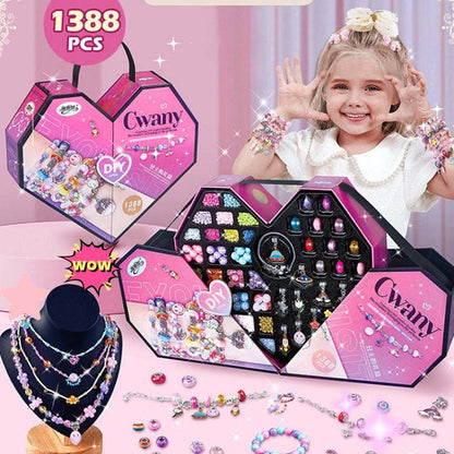 🎁 Charm Bracelet Making Kit - Includes Beads & Tools, Creative Fun for Kids/Adults, Perfect Gift Idea 👧📦