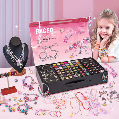 🎁 Charm Bracelet Making Kit - Includes Beads & Tools, Creative Fun for Kids/Adults, Perfect Gift Idea 👧📦