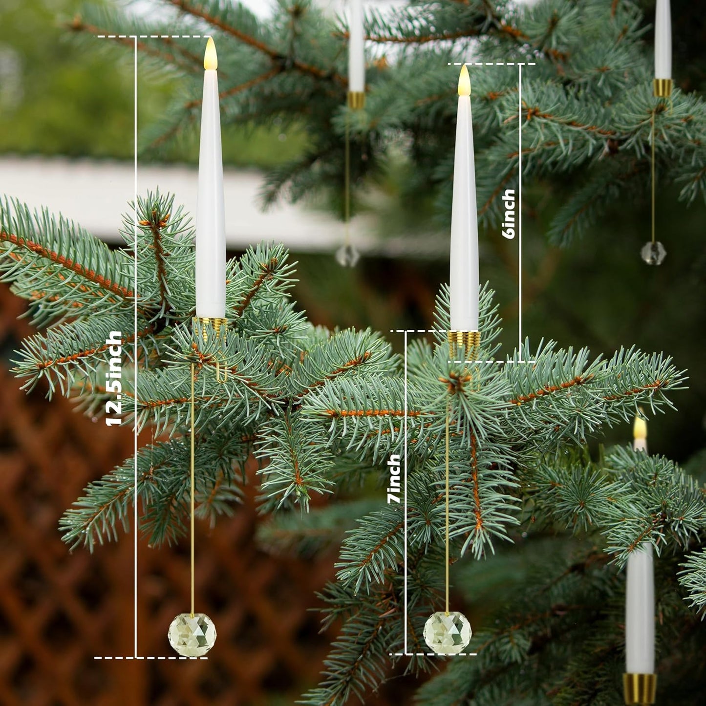 🎁🎄Прозрачна кристална топка LED коледна елха свещ🕯️