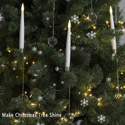 🎁🎄Прозрачна кристална топка LED коледна елха свещ🕯️