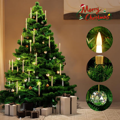 🎁🎄Прозрачна кристална топка LED коледна елха свещ🕯️