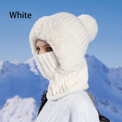 🔥Women's Winter One-Piece Knitted Beanie Scarf Mask