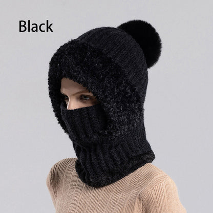 🔥Women's Winter One-Piece Knitted Beanie Scarf Mask