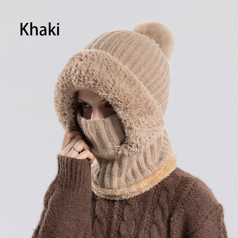🔥Women's Winter One-Piece Knitted Beanie Scarf Mask