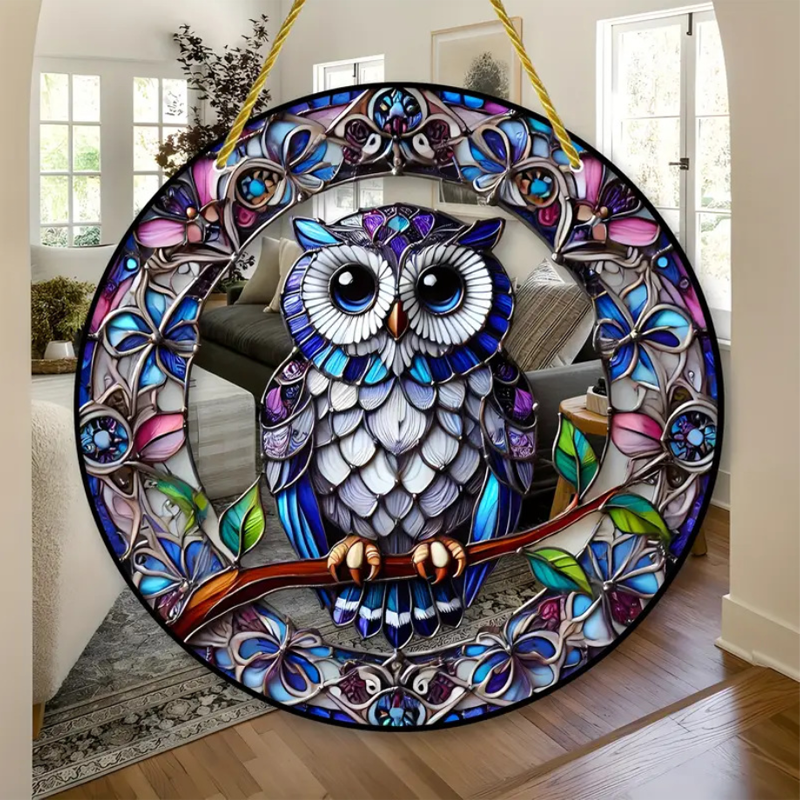 🦜Витраж птица прозорец виси