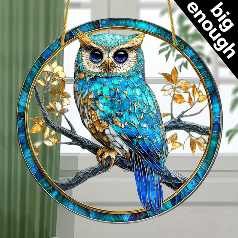 🦜Витраж птица прозорец виси