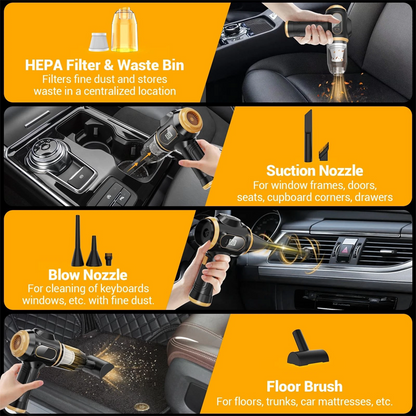 🚗 Cordless 4-in-1 Car Vacuum – 12000Pa Suction 💨