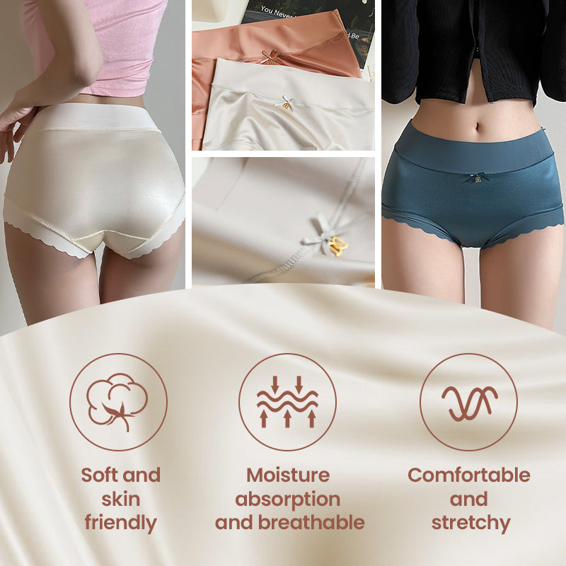 🩲 Premium Satin Panties | Antibacterial & Moisture-Absorbing – Silky Comfort for All-Day Wear ✨