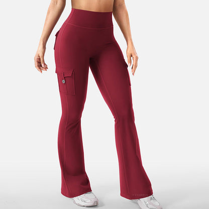 🌸Hot Sale 50% OFF👖Women's High-Waist Flare Yoga Cargo Trousers