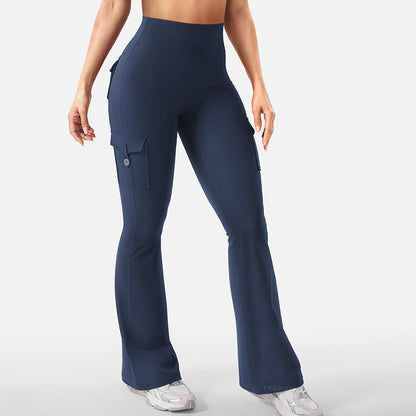 🌸Hot Sale 50% OFF👖Women's High-Waist Flare Yoga Cargo Trousers